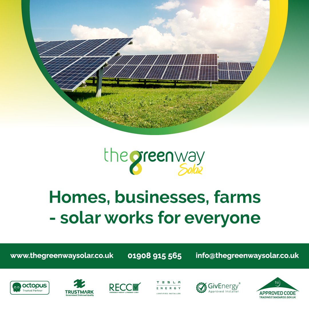 thegreenwaysol's tweet image. Homes, businesses, farms - solar works for everyone 

🌿💼 Custom installations, battery storage, and professional support from The Green Way Solar. 

Start today: thegreenwaysolar.co.uk ⚡

#SolarPanelsUK #SustainableEnergy #GreenWaySolar #CleanPower #EcoSolutions