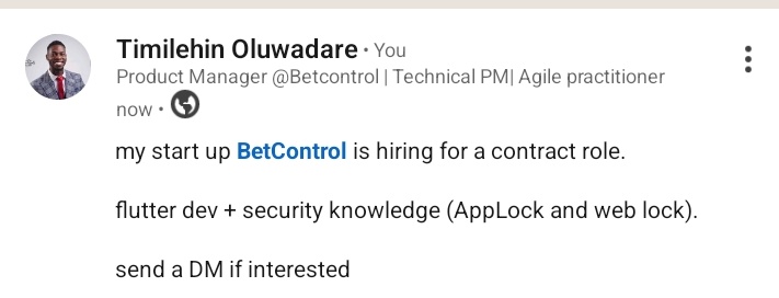 Holuwadee01's tweet photo. Hiring Flutter Dev+ security background.
Interested, send a DM https://t.co/I4cKm0Fy2G
