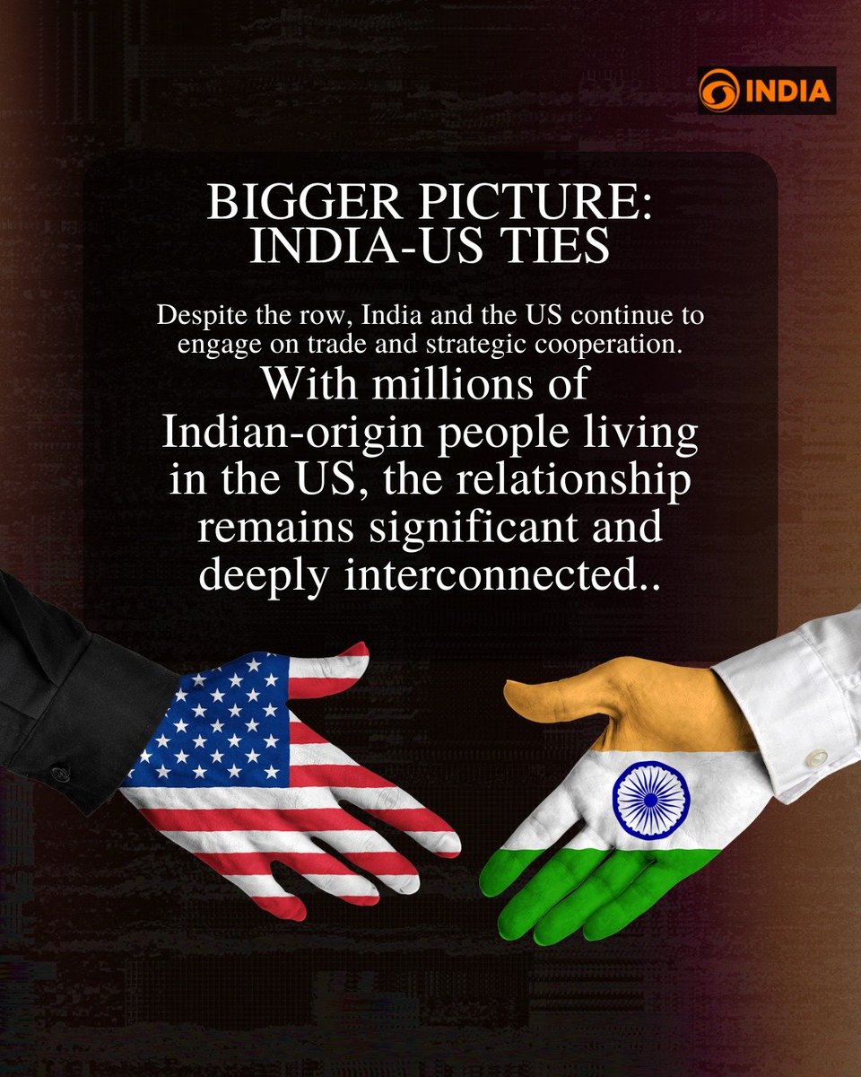 DDIndialive's tweet image. While statements spark controversy, the larger #India-#US relationship continues to rest on shared interests and global cooperation.