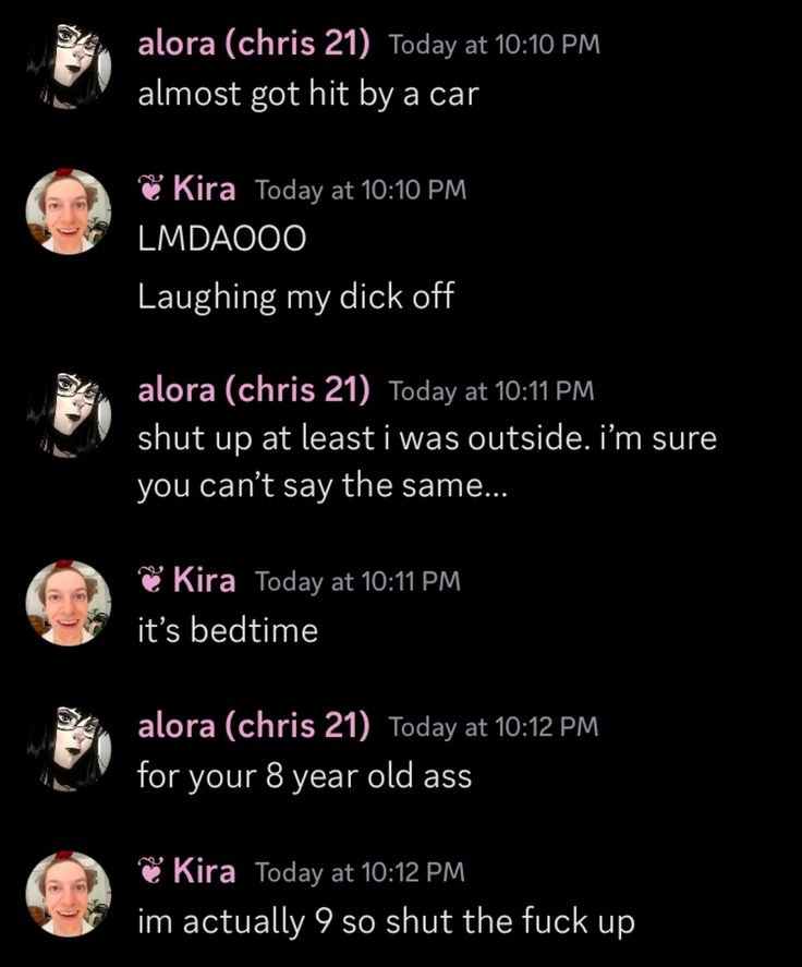 Discord Messages With Threatening Auras tweet media