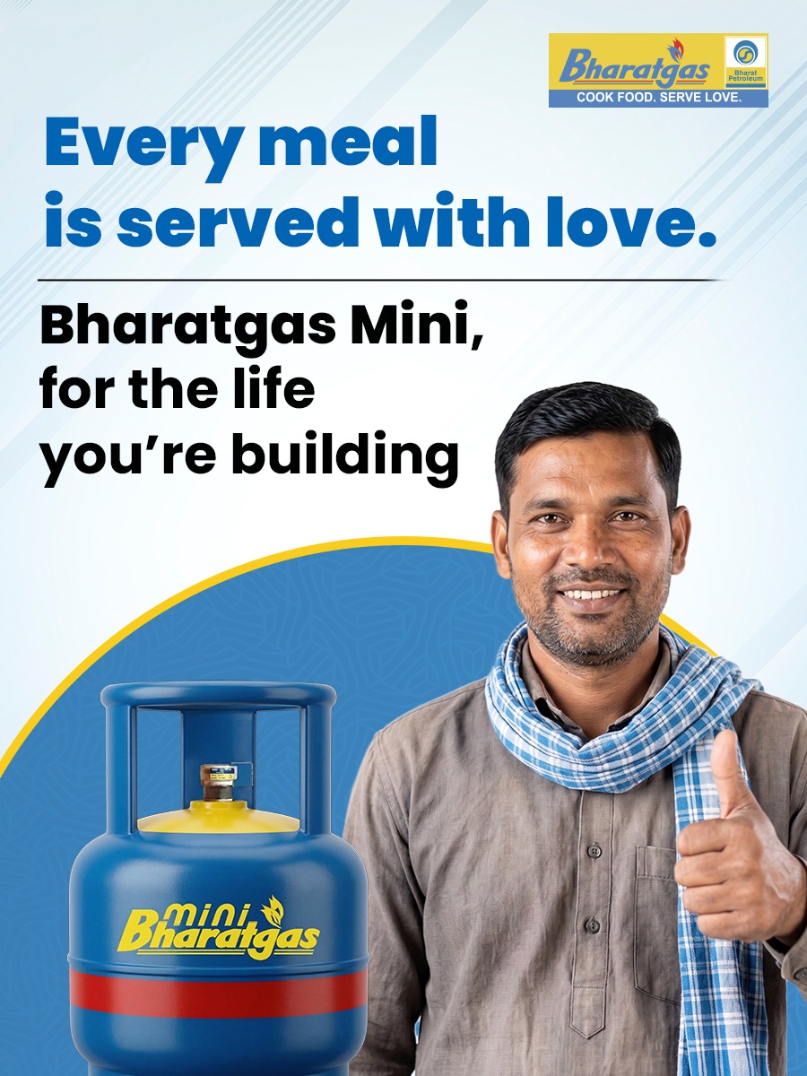 BPCLLPG's tweet image. BharatGas Mini is designed for flexibility, making everyday cooking easier.
The 5 kg cylinder is widely available and is ideal for migrant workers and students looking for a compact, easy-to-carry solution.

#BharatGasMini #NewCityLife #EverydayComfort #StayReady #LPG