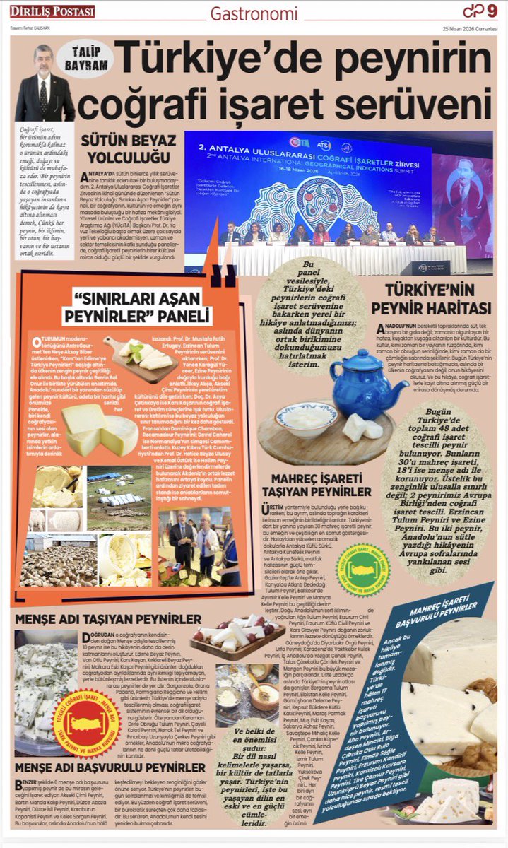 bayramtalip's tweet photo. Türkiye’de Peynirin Coğrafi İşaret Serüveni

Bugün @dirilispostasicom gazetesindeki köşemde #peynir ‘i yazdım.

https://t.co/Dds5l7a7jx

#coğrafiişaret bir ürünün adını korumakla kalmaz o ürünün ardındaki emeği, doğayı ve kültürü de muhafaza eder.
@TekeliogluYavuz 
@yucita_tr https://t.co/rDPoMx35D1