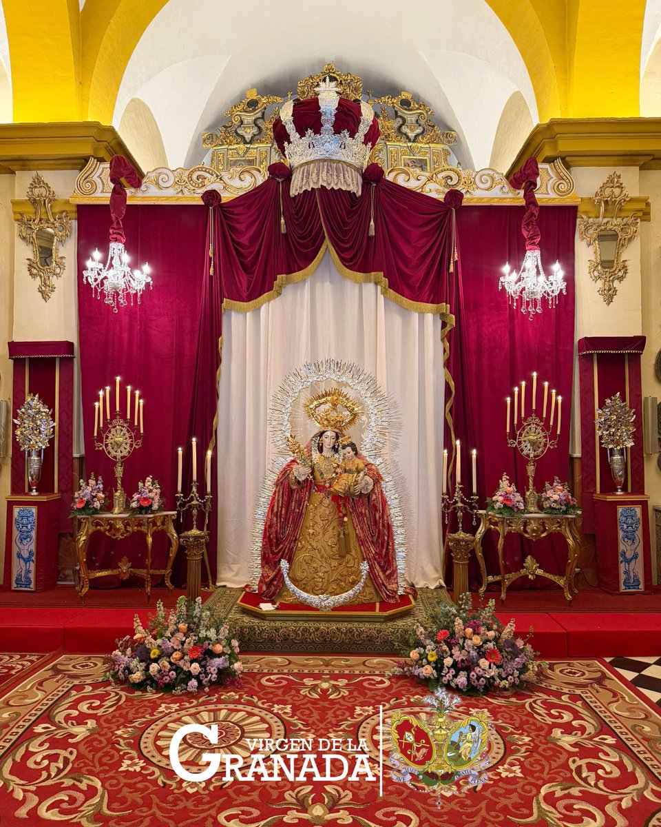 VirgenGranada's tweet photo. 🔴 VIII ANIVERSARIO DE BENDICIÓN 🔴

Ntra Sra de la Granada y el niño Jesús de los Reyes para el besamanos con motivo de su VIII aniversario de bendición. 

Nuestra parroquia de San Isidro permanecerá abierta hoy hasta las 21:00h. 

⛪ | #VirgendelaGranada #HermandaddelaGranada https://t.co/VhaaGXwduU
