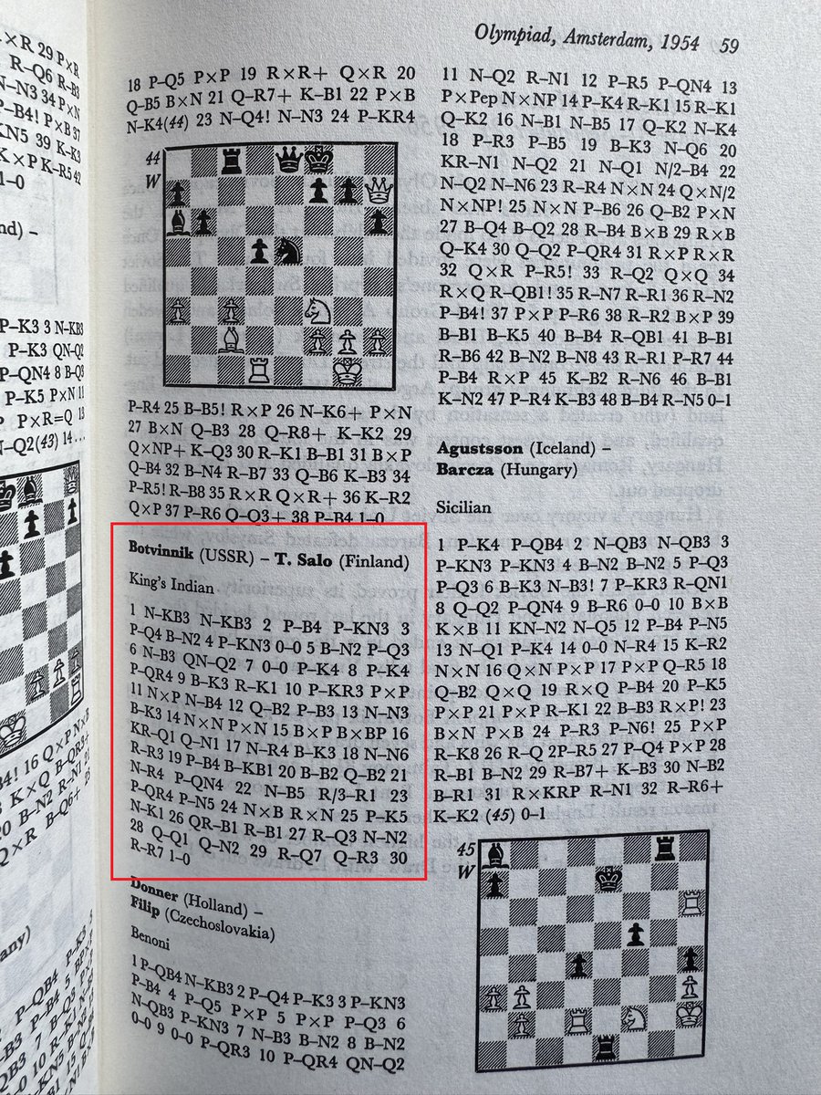 dgriffinchess's tweet image. The Dutch National Archives (nationaalarchief.nl) are a wonderful thing. Was aware of Botvinnik v. Salo ever since seeing it in Kažić, 'International Championship Chess - A complete record of FIDE events' (Batsford, 1974) - one of my first #chess books.
(📷: W. van Rossem.)