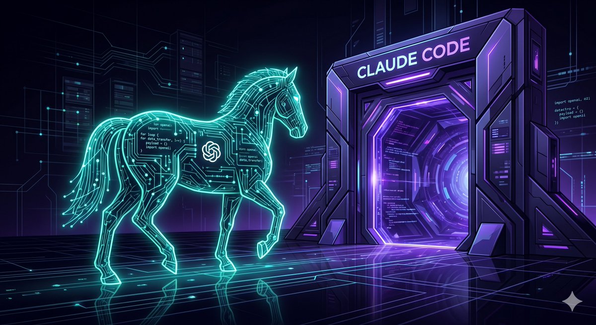 javiolmo's tweet photo. OpenAI acaba de marcarse un "Caballo de Troya" con Anthropic. 🐎

Han lanzado un plugin para usar Codex dentro de Claude Code. Lo llaman "adversarial-review" (auditoría cruzada), pero el comando para invocarlo es troleo: codex-rescue. 😅🎊 https://t.co/F7cIC0lcZL