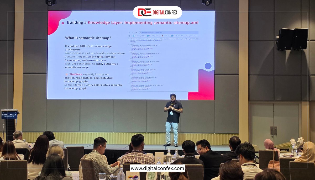 digitalconfex's tweet photo. 7th #DMATConfex Malaysia is #LIVE! 🔥

🎤 Keynote II: #LLM Optimization—Technical Steps &amp; Roadmap
By Dr. Tuhin Banik, ThatWare LLP
Practical AI implementation insights—live now! 🚀

#DMATMalaysia #DMATConfex #Conference2026 https://t.co/LNDxKU7df8