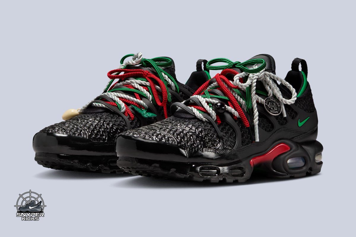 SnyperKicks's tweet image. Homecoming x Nike Air Max Plus "Pan African"
Colorway: Black/Court Green/University Red
Style Number: 
Release Date: April 25, 2026
Price: $190
#AirMax #PanAfrican #homecoming #nike