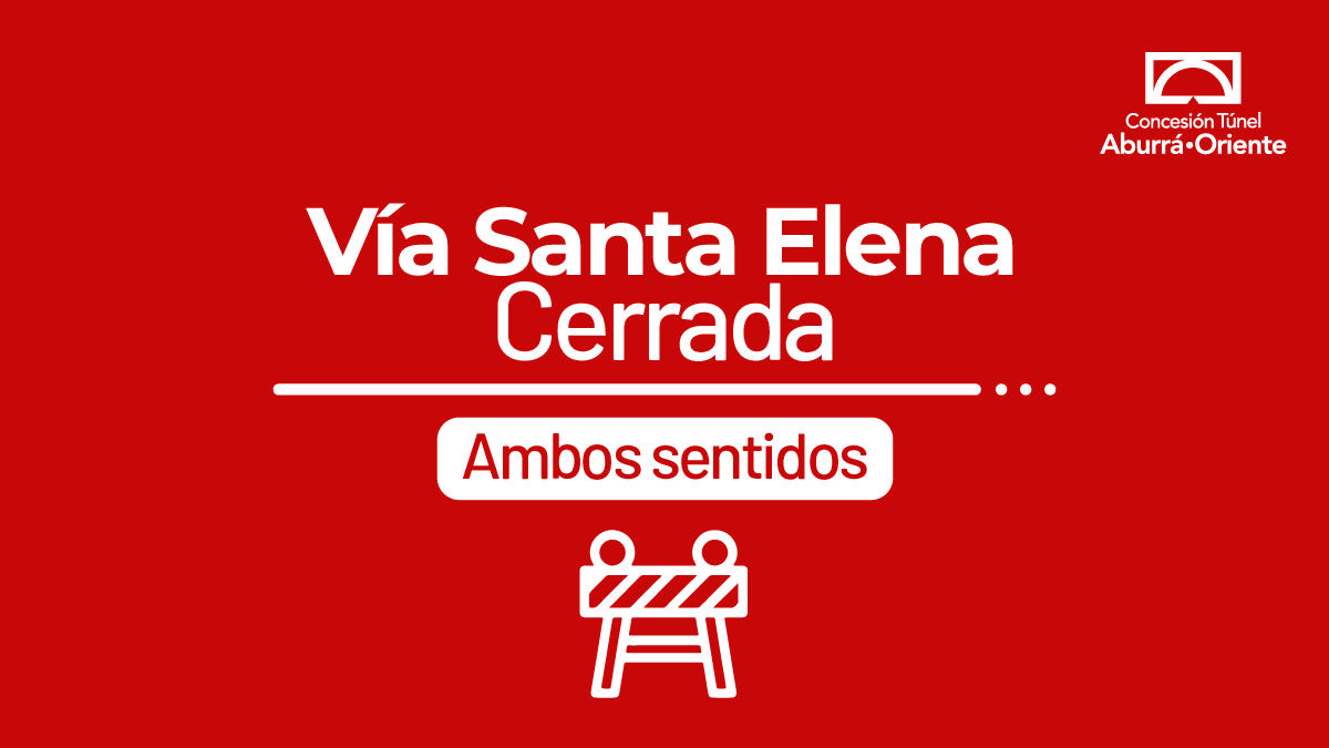 ConcesionTAO's tweet image. (04:00) 🔴 #AEstaHora  tenemos cierre en la via Santa Elena en ambos sentidos, Km 11+200, sector Mirador de Santa Elena, por medidas preventivas. 

💡 Para llegar a la centralidad del corregimiento te recomendamos tomar Variante Palmas y luego las veredas Perico o Pantanillo.