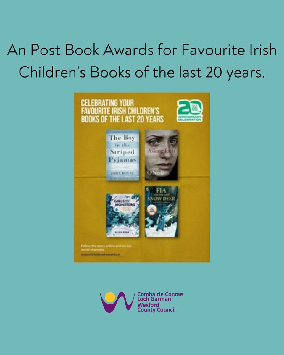 wexlibraries's tweet image. #AnPostBookAwards public’s favourite Irish Children’s Books of the last 20 years. 

All available to request &amp;amp; borrow for free from all #Wexford library branches &amp;amp; mobile libraries 
wexford.spydus.ie/cgi-bin/spydus… 

#WexLibraries #GirlsWhoSlayMonsters #EllenRyan #WexfordCountyCouncil