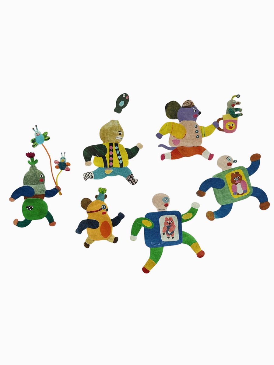 karushimasuda's tweet image. 走れ～🏃‍♂️
⁡
#dailyart  #collageart  #illustration #run