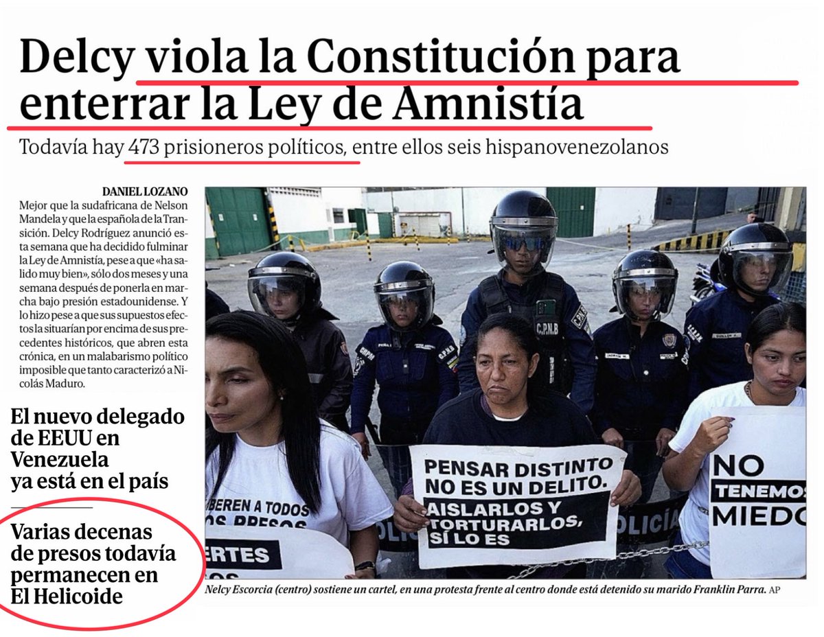 La Cochinita Pibil, mona de árbol Du Jour, está sacando ya la patita y empieza a salirle de nuevo el chavismo cruel.
A ver si el de la extracción deja de pensar en el petróleo y empieza a pensar de verdad cómo extirpar a esta gentuza 🤬
⁦<a href="/elmundoes/">EL MUNDO</a>⁩