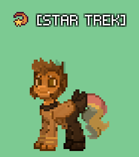 r0ckstrs_arch1v's tweet image. im bored so take my mcspirk ponies

i do like this new style of tinting im doing except len looks like the statue of liberty and jim looks coated in cheeto dust 😭 

#startrek #trektwt #ponytown