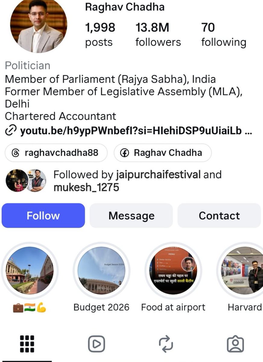 VIKASHMEENA2003's tweet photo. #raghavchadha ke phle followers or bjp join ke baad followers https://t.co/Spy6LdzTfR