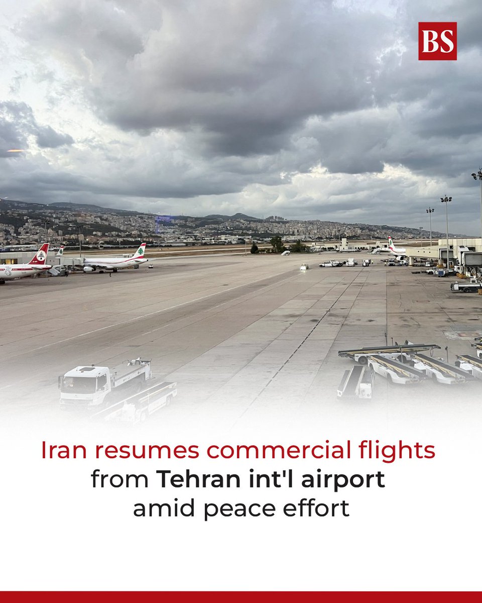 bsindia's tweet image. Iran resumed commercial flights from Tehran's international airport on Saturday for the first time since the conflict with the US and Israel began about two months ago.

mybs.in/2g5U5eR

#Iran #IranWar‌ #Flights #Tehran #TehranInternationalAirport