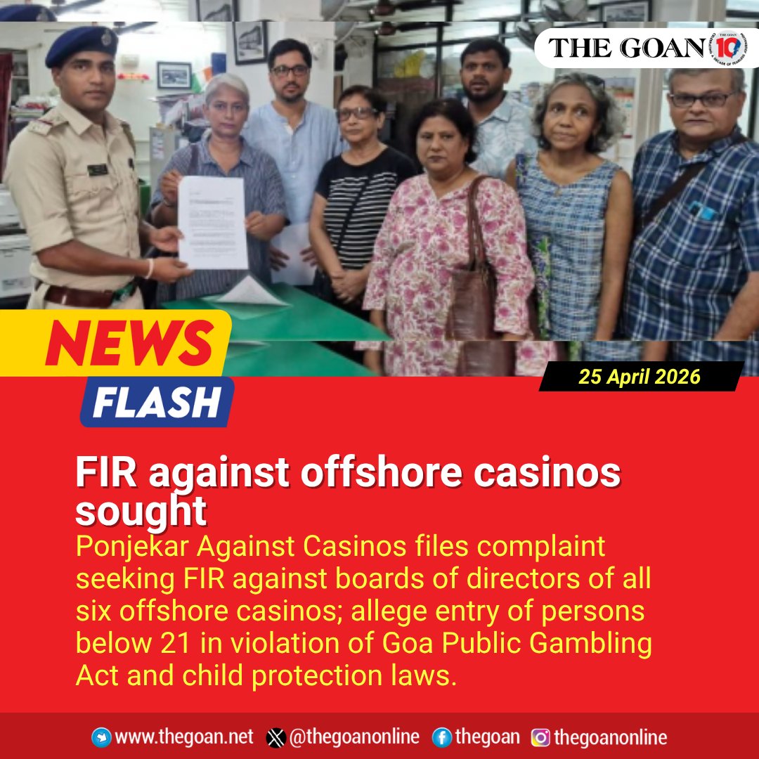 thegoanonline's tweet image. #FIR against offshore #casinos sought

#Goa #BreakingNews