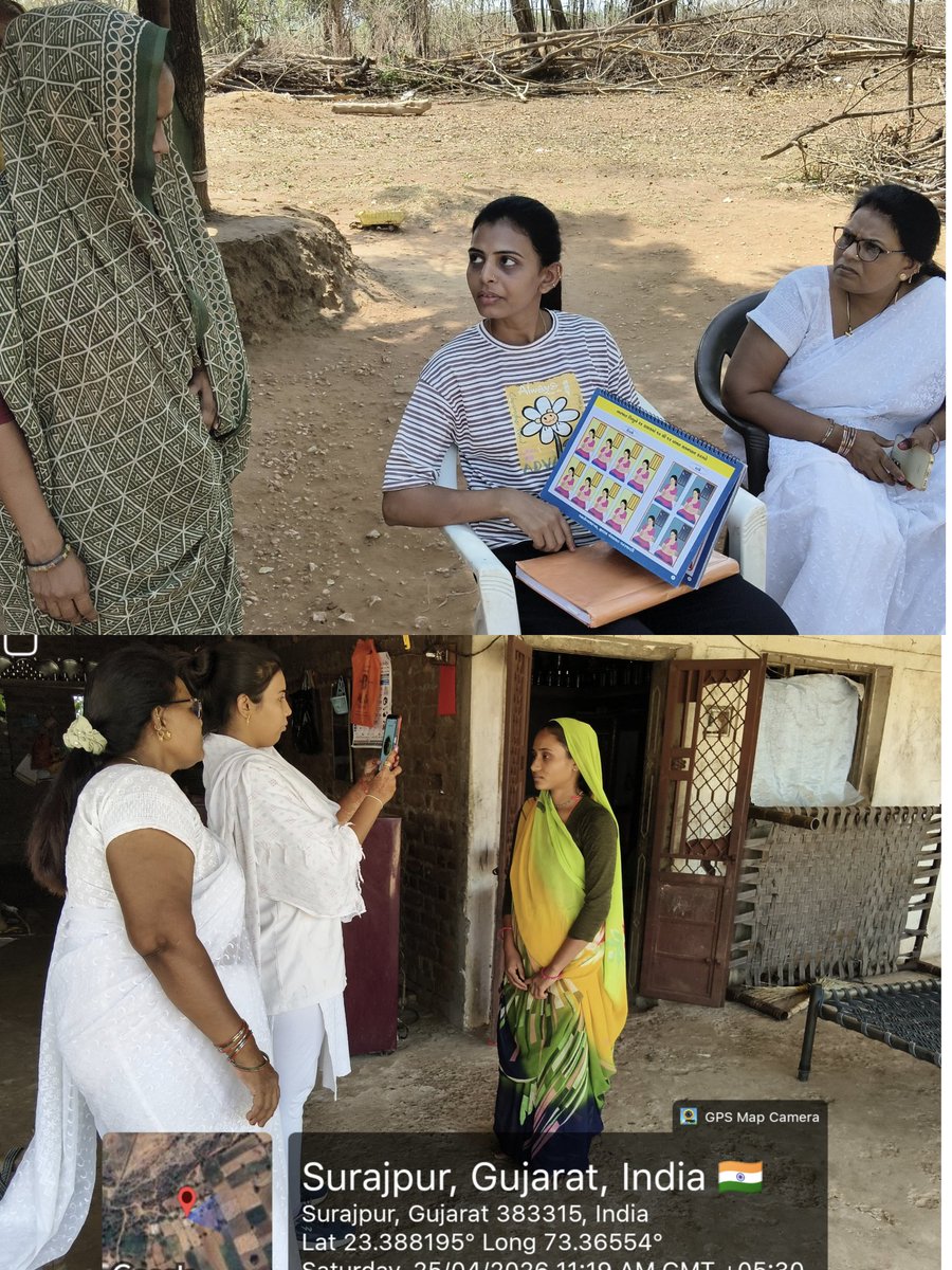 Resp sir today's OPD, amurtpan abhiyan visit, benificary face authentication ,ANC visit FHS shree  councelling for namo shree nd pmmvy yojana at savapur vill AAM -Sompur Phc-SATARDA block -malpur