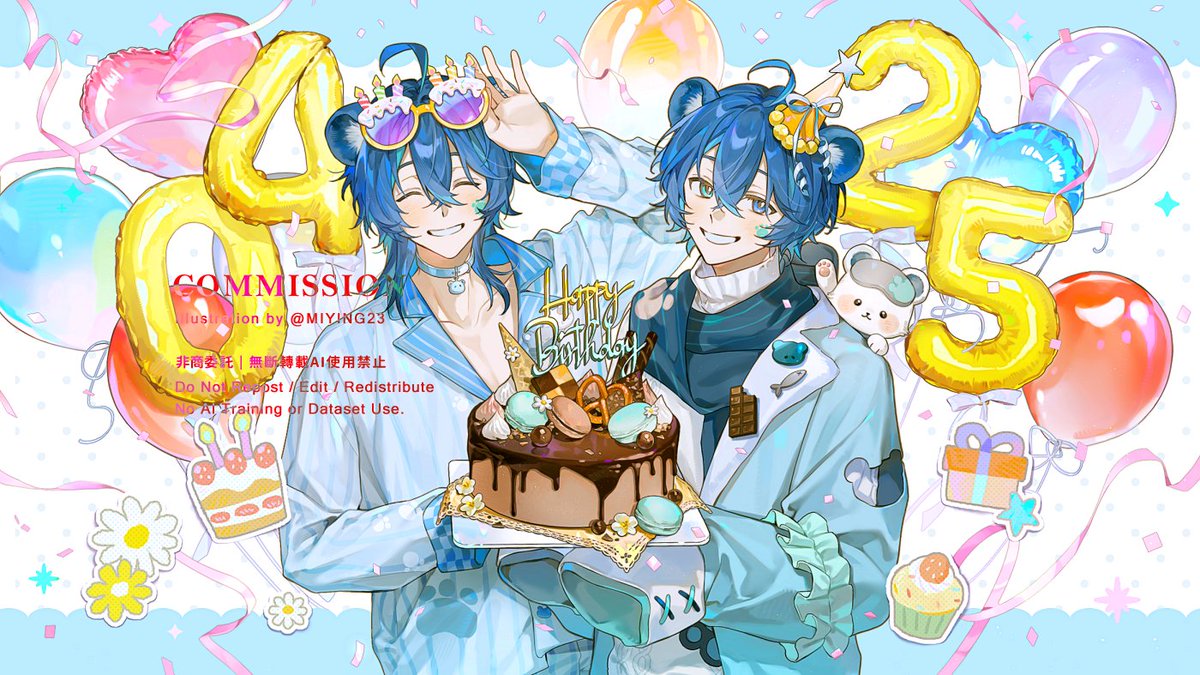 miying23's tweet photo. #台V #commission
繪製了ネム (@ne_mu_kuma) 的生日圖🐻‍❄️🎂
謝謝委託🥰💖 https://t.co/BTVfMut68V
