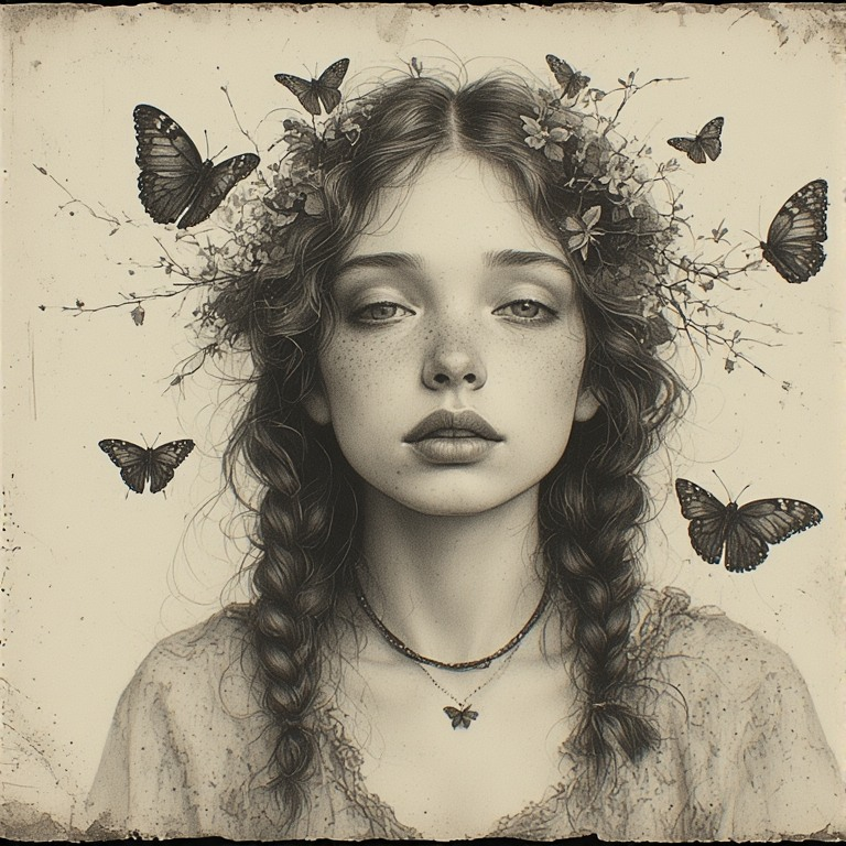 21stmillennium's tweet photo. They crowned her with butterflies
because flowers were too heavy.
The Spirit of Spring. 🌸
#21stMillennium #DarkArt #VictorianAI #AIArt #DarkAcademia #ButterflyCrown #Etherea #AIGothic https://t.co/35TbPp1eco