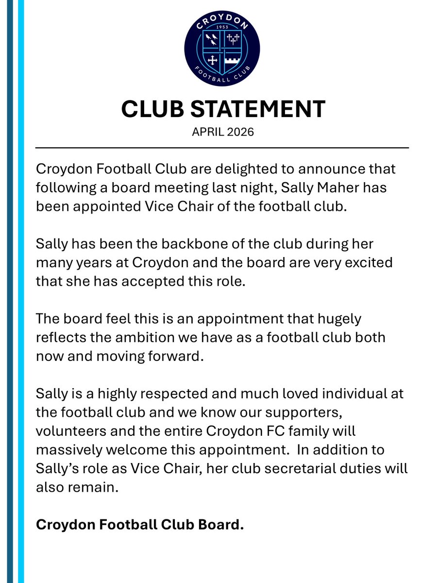 Croydon FC tweet media