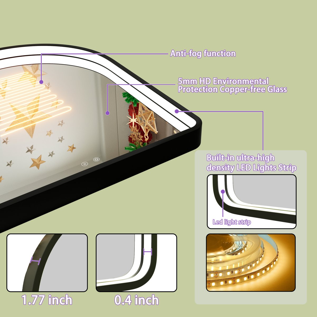 JSneijder2024's tweet image. Perfect for makeup &amp;amp; shaving!
✨Arched LED Mirror
🟡⚫Gold/Black Frame
🌈3 Temp Lights
💡Dimmable
🌫️Anti-Fog
Don’t miss out👇
amazon.com/dp/B0F8VL96KC?…
#BathroomInspo #SmartMirror