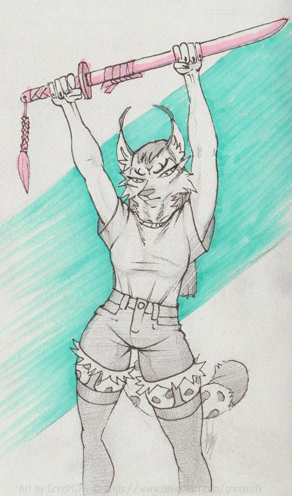grindMZFK's tweet image. Katana
#anthro #anime #furry #lynx #artwork