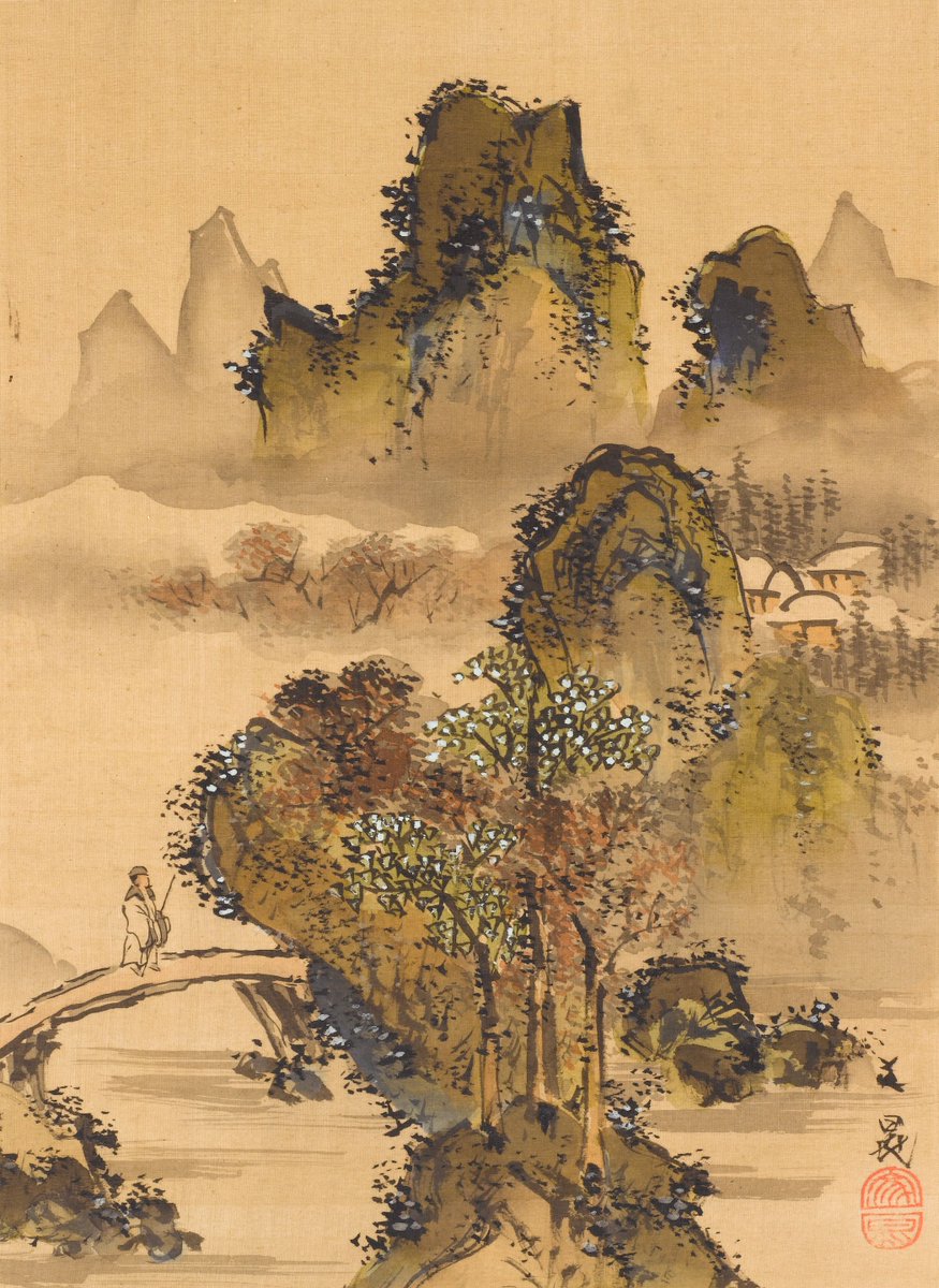 angelicaio81153's tweet image. Great masters of Japanese art 

Spring Landscape 

Tani Buncho ( 1763 - 1841 ) was a Japanese literati , painter and poet 
#traditionalart #culturalheritage