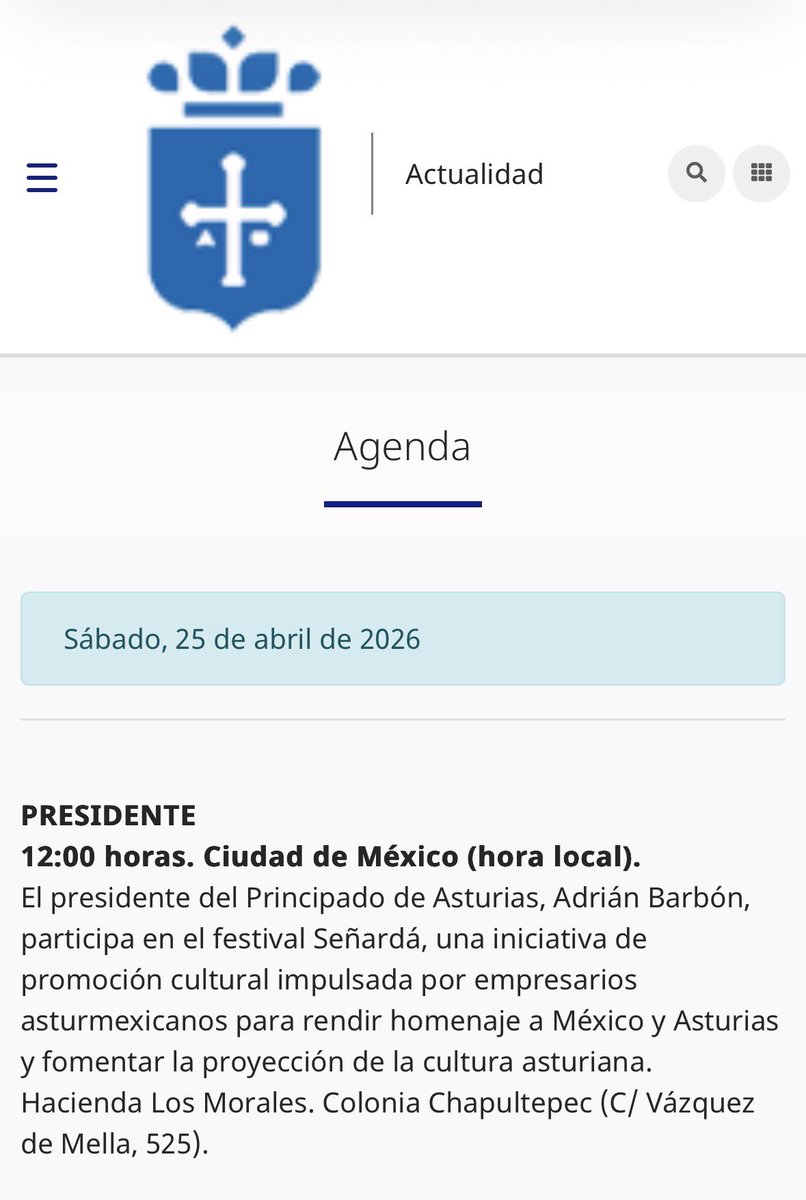 Pelayoastur2's tweet photo. Agenda en México del Presidente @AdrianBarbon 
¡Fiesta y comida! con el Coro Minero. 
Supongo que recordarán a las 8 víctimas mortales en la minería asturiana bajo su legislatura y el desprecio que les dan a sus familias.
#BarbónDimisión #TramaMinera https://t.co/tLwmgDlZtz