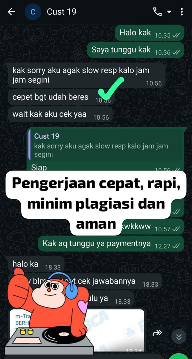 JOKI25UT's tweet photo. Butuh bantuan tugas UT? 📚
Open Joki UT 🔥
✅ Diskusi Tuton – 10K
✅ Tugas Tuton – 20K
✔️ Aman &amp; terpercaya
✔️ Jawaban beda tiap orang
✔️ Anti plagiasi + ada referensi
Langsung order sekarang!
📲 WA: 085191644541
#JokiTugas #JokiUT #TugasKuliah
#MahasiswaIndonesia #OpenJoki https://t.co/Ch4VJ39a8T