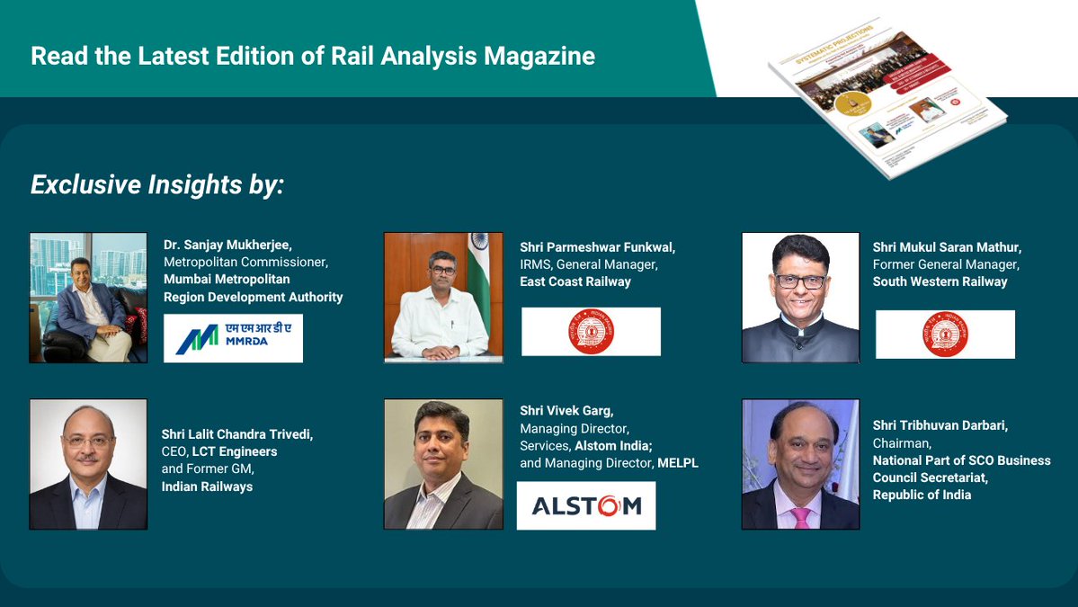 RailAnalysis's tweet image. 🚆 Releasing Our Latest Magazine 2026 Edition

Step into the minds of the leaders transforming India’s rail and urban mobility ecosystem. 

👉 Explore the insights driving India’s rail and transit shifts.

@SWRRLY 

#RailAnalysis #IndianRailways #MumbaiMetro #Magazine #Subscribe