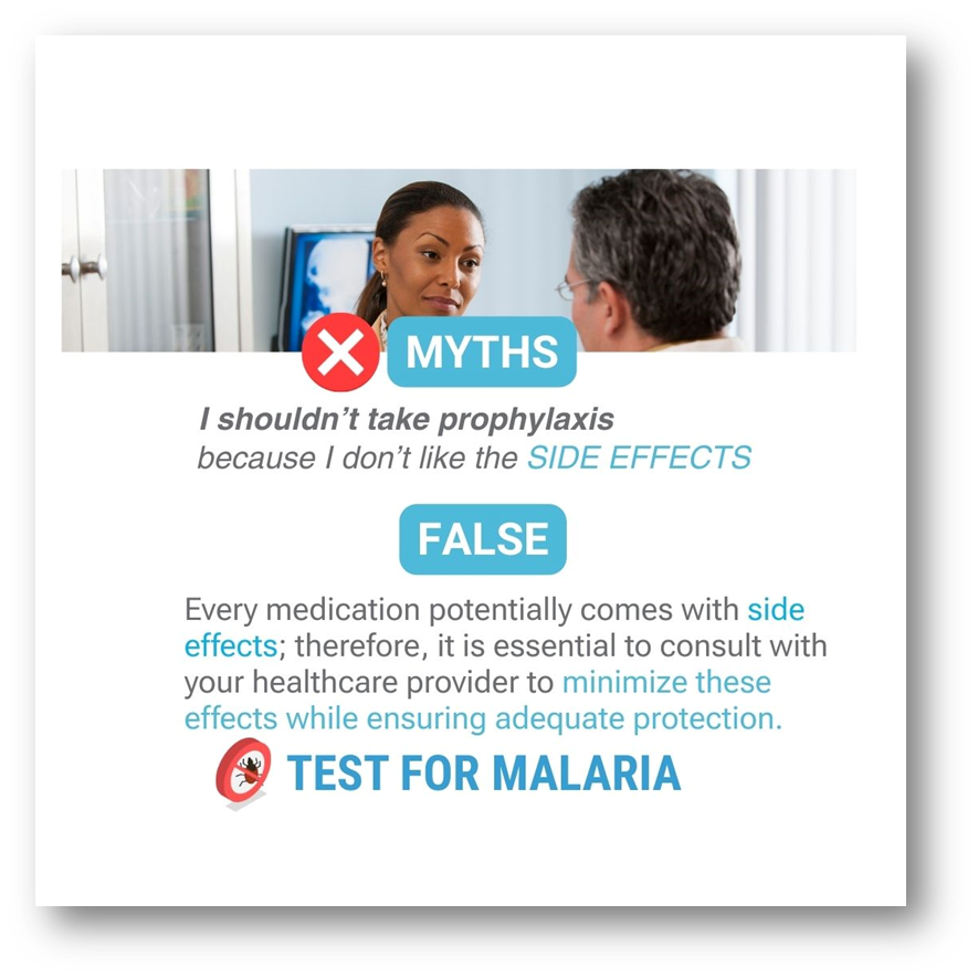 CLRwanda's tweet image. Malaria Prevention Myth 🦟
Myth: Skip prophylaxis due to side effects ❌
Fact: Consult a doctor to manage effects and stay protected 🩺
#MalariaAwareness #DemystifyingMyths #StayProtected