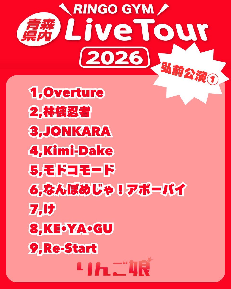 リンゴジム 弘前公演2ステージ🏯 ありがとうございました！ ぐりんがお