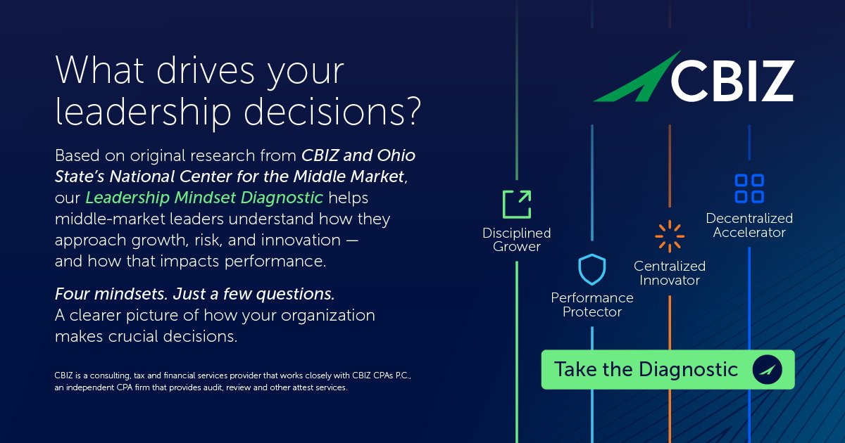 JoeNatarelli's tweet image. Every business makes tradeoffs. How you make them matters.

Take this quick diagnostic to uncover your decision-making mindset and what it means for growth and performance. okt.to/WkuvgN

#MiddleMarket #BusinessStrategy #DecisionMaking
