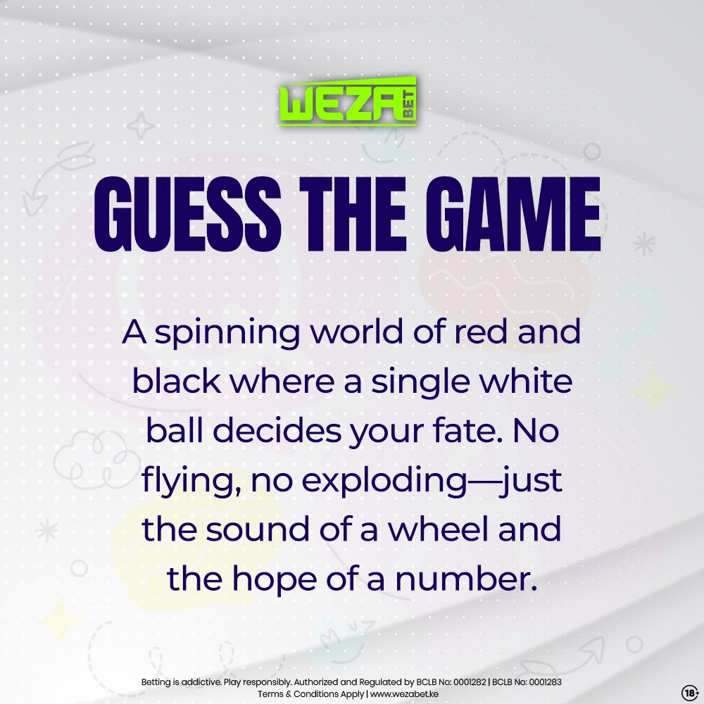 Wezabet's tweet photo. SUPA SATO TRIVIA TREAT!
Can you guess the game that has been explained in the IMAGE below?
HINT: It is a crash game on https://t.co/W4jRZyJpUY platform.
COMMENT with your answer then TAG & SHARE post with your mates! 10 winners to get a BONUS!
#SupaSunday | #WezaNaMafans | #Trivia | #HiiNdioInaWEZA