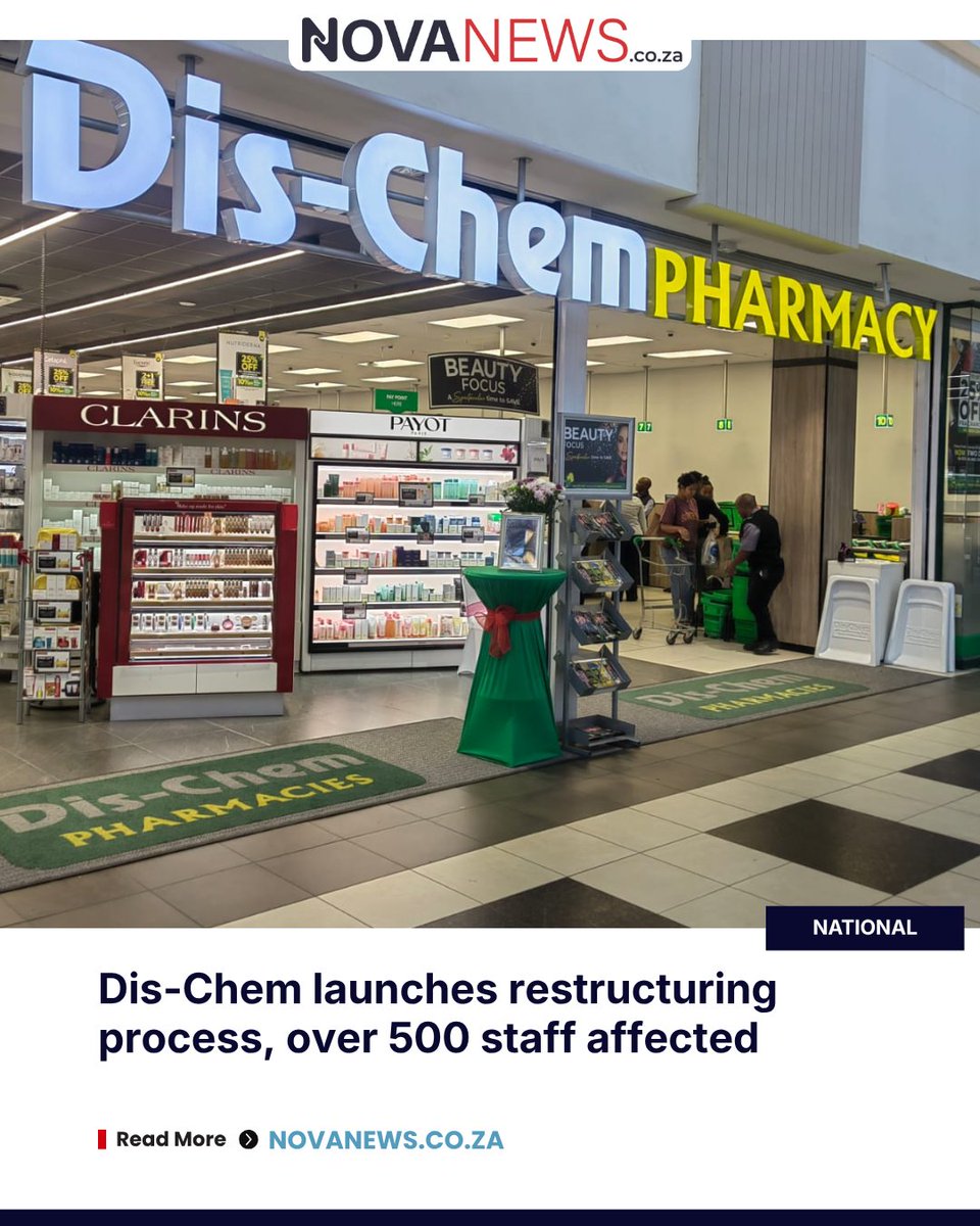 NovusMediaZA's tweet image. Dis-Chem has launched a formal restructuring process that could affect over 500 head-office employees, while also creating 200 new roles as part of the review for the group's operating model.

Follow us &amp;amp; read more at ow.ly/8o0E50YPyTi
 
#NovaNews #Dis-Chem #Restructuring