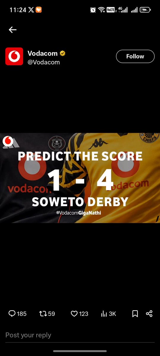 ToniMadolo's tweet photo. @Vodacom @orlandopirates @KaizerChiefs #VodacomGiganathi https://t.co/Ns7BABFZBG