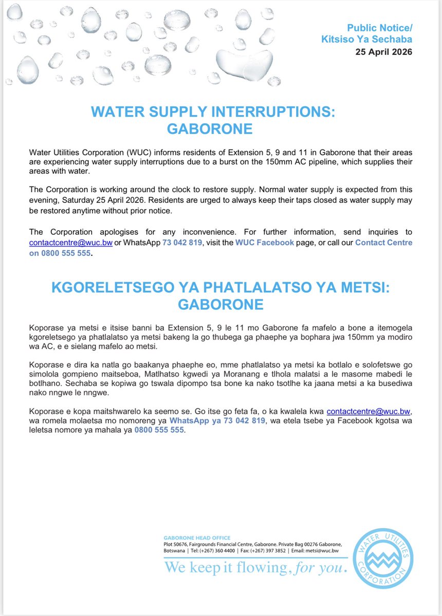 Water Utilities Corporation tweet media