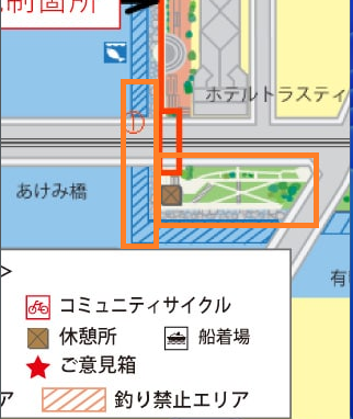 sat_am's tweet photo. #水の広場公園東地区 、#規制情報 が全く更新されておらず、あてにならないので皆さんご注意ください。
4/25現在、橙枠も規制エリアです。
※ #赤潮 も酷いけど https://t.co/oTyESREBdr