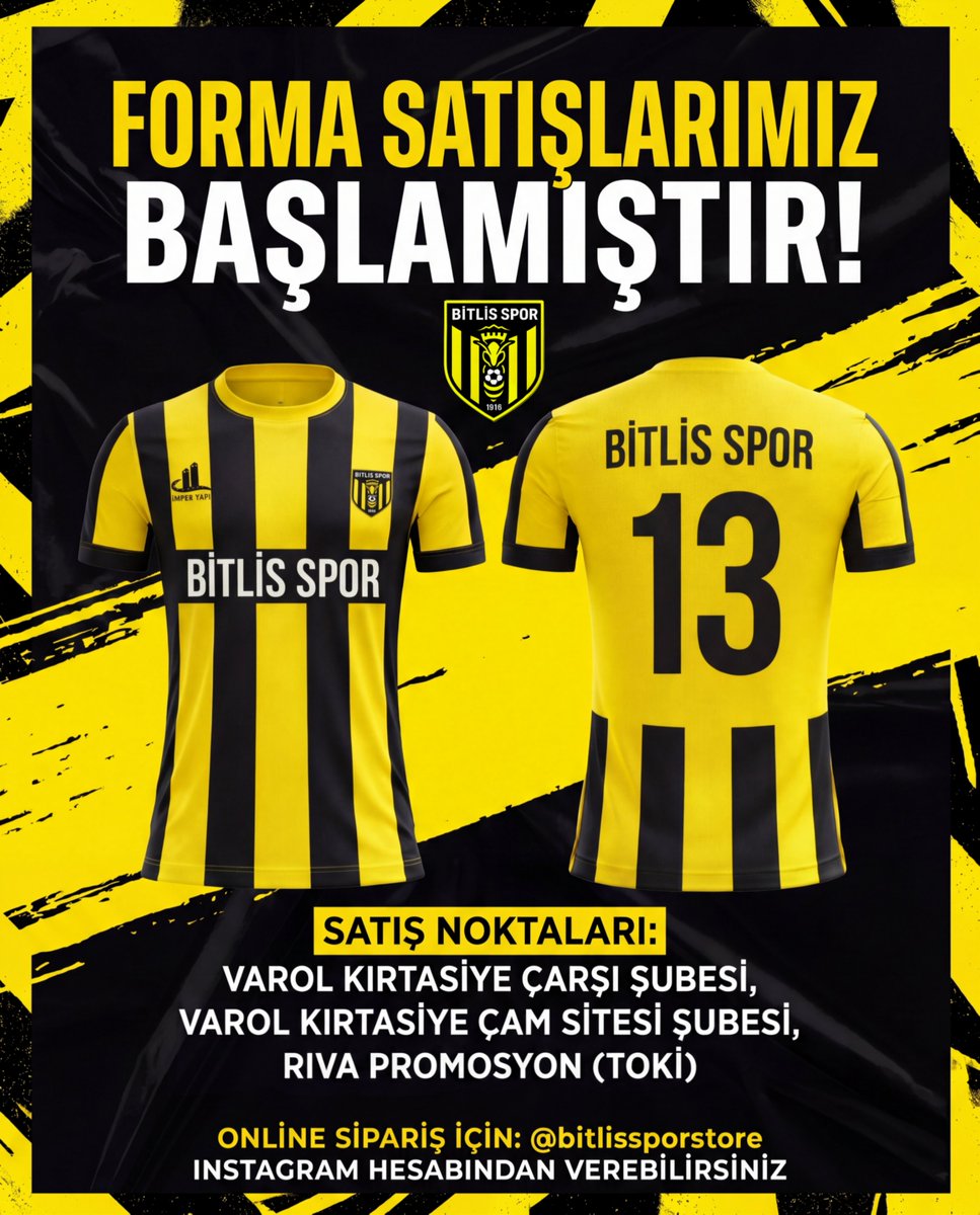 Formalarımız satışta! 🔥

Kulübümüze destek olmak ve armamızı gururla taşımak isteyen tüm taraftarlarımızı satış noktalarımıza bekliyoruz.

(Satış noktalarımız görselde yer almaktadır.)