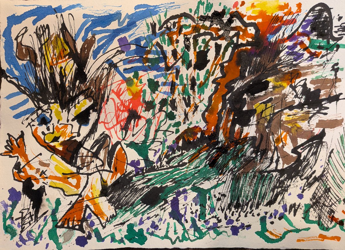me_ba_ne's tweet photo. The Woman and the Horse

2026
Ink on paper
21 x 30 cm

#inkdrawing #womanandhorse #horseandwoman #abstractart #drawing https://t.co/lRVXTDRu7I