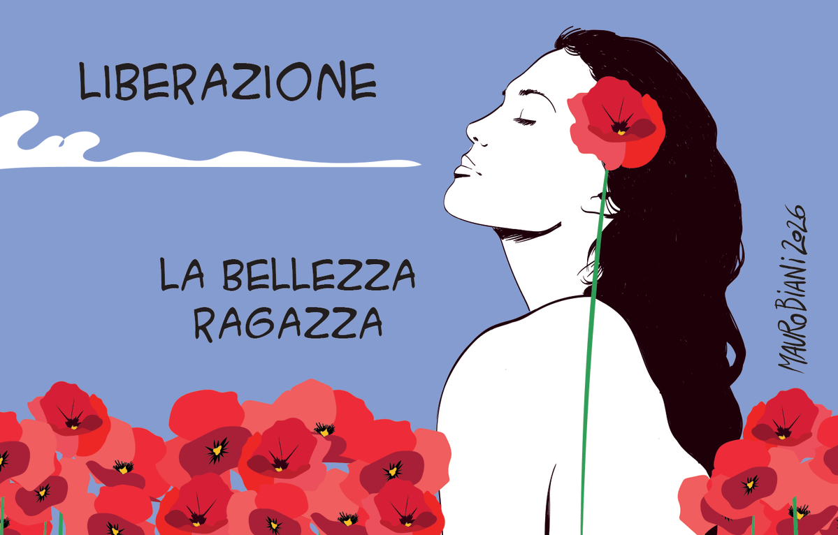 #Liberazione la #bellezza #ragazza 
Quanto è bella e ragazza, la #democrazia, la #Costituzione, la #Liberazione #antifascista.
Oggi per <a href="/repubblica/">Repubblica</a> 
Buona Liberazione a tutte e tutti!