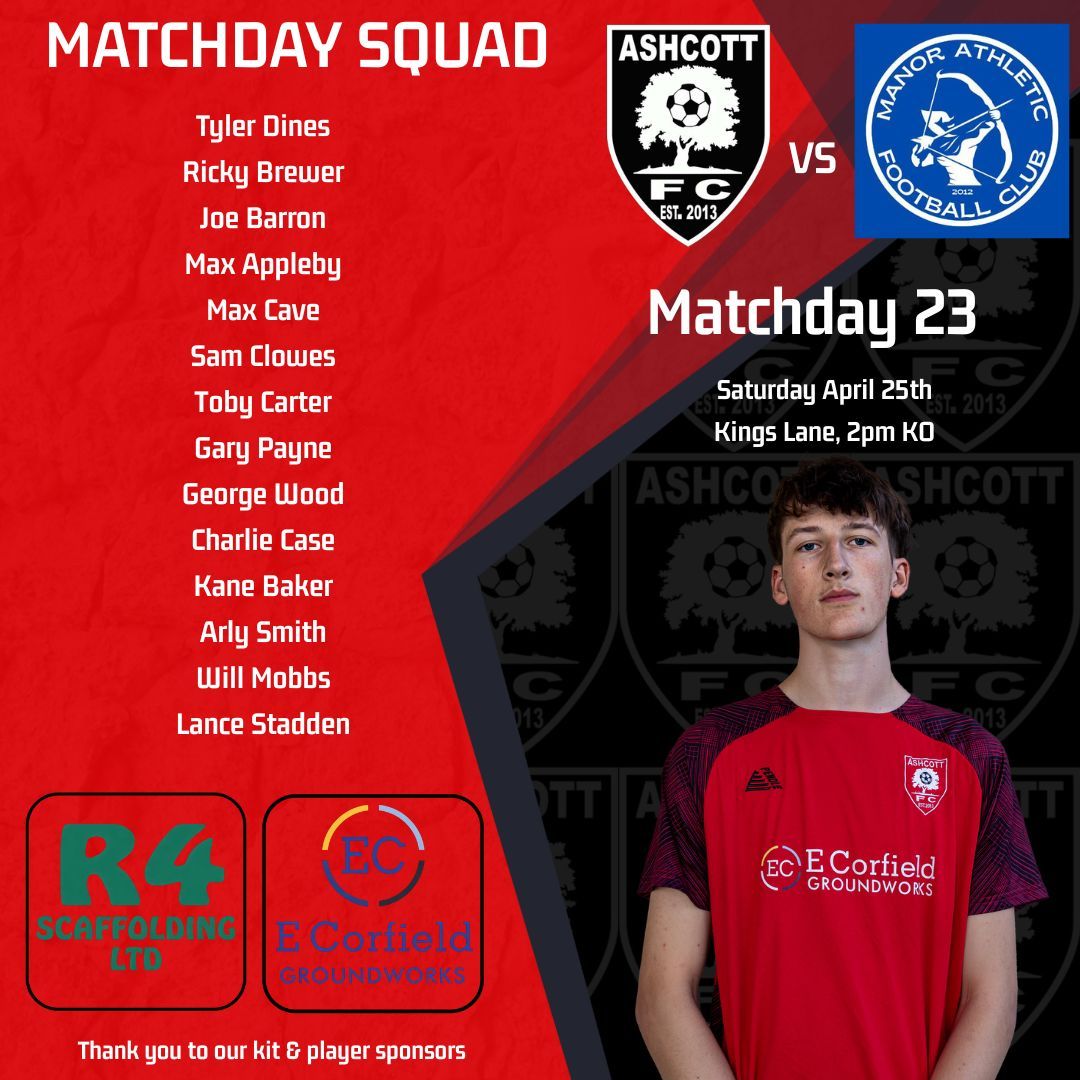 AshcottFC's tweet photo. The Colts are back at home tomorrow  to play Manor, good luck lads 🔴 ⚫ ⚽ 🔥 https://t.co/CTC0ktNXnp