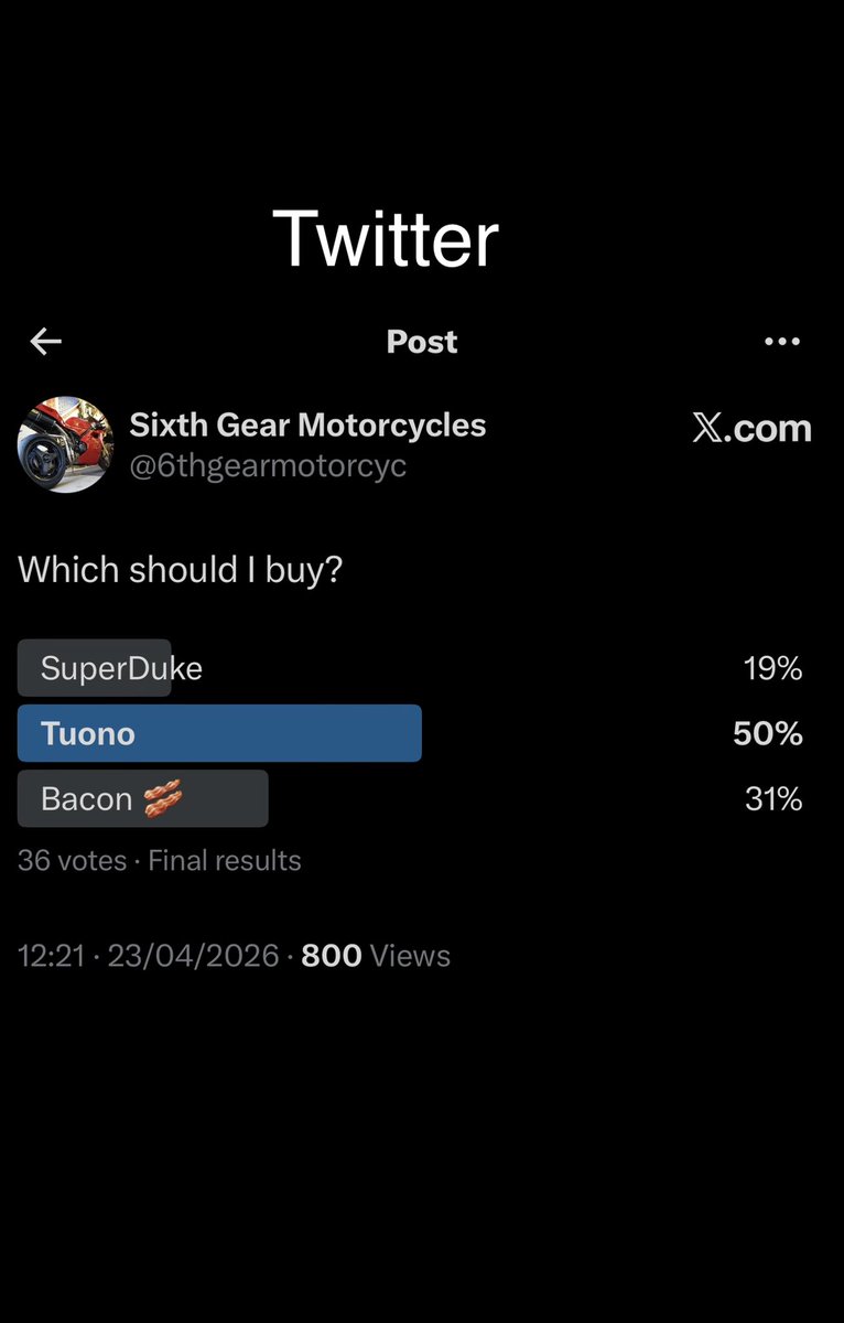 Sixth Gear Motorcycles tweet media