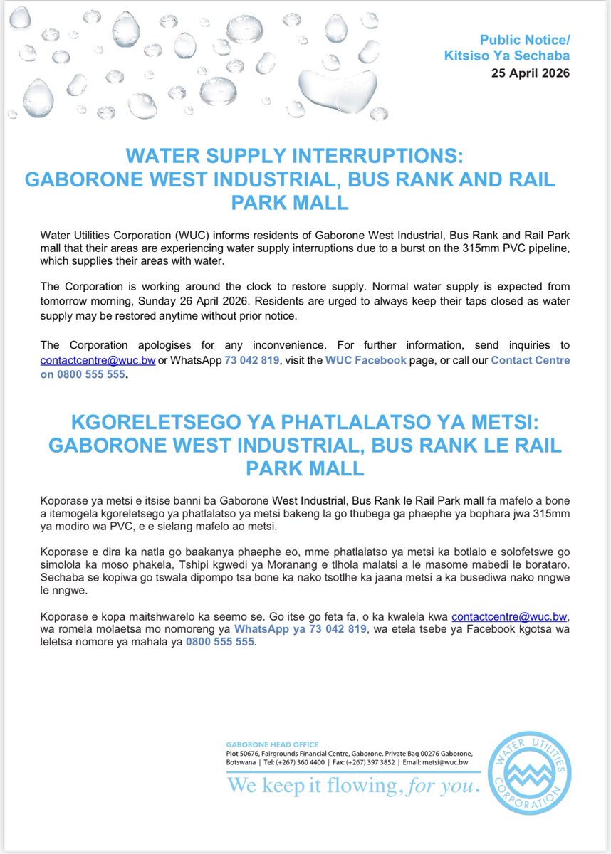 Water Utilities Corporation tweet media