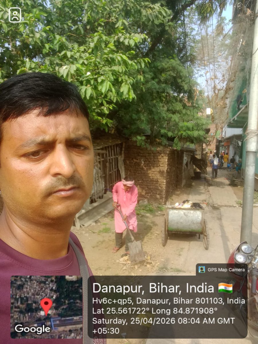 NBihta90995's tweet image. 25 अप्रैल 2026 | बिहटा

नगर परिषद् बिहटा द्वारा विशेष सफाई अभियान चलाया गया।
घर-घर कचरा संग्रहण एवं सार्वजनिक स्थलों की सफाई की गई।

आइए, “स्वच्छ बिहटा” बनाएं।
📞 18005713334

#SwachhBihta #NagarparishadBihta #Bihar #UDHDBihar