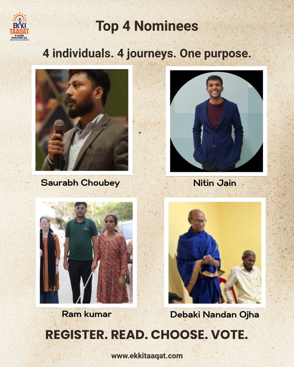 EkKiTaaqat's tweet image. Behind every nominee is real effort, real impact.

Voting closes tomorrow.
Take a moment to support the silent heroes.
🗳️ ekkitaaqat.com

Register. Read. Choose. Vote.

#YourVoteMatters #SilentHeroes #MakeItCount #RealStoriesRealImpact #Ekkitaaqat2026