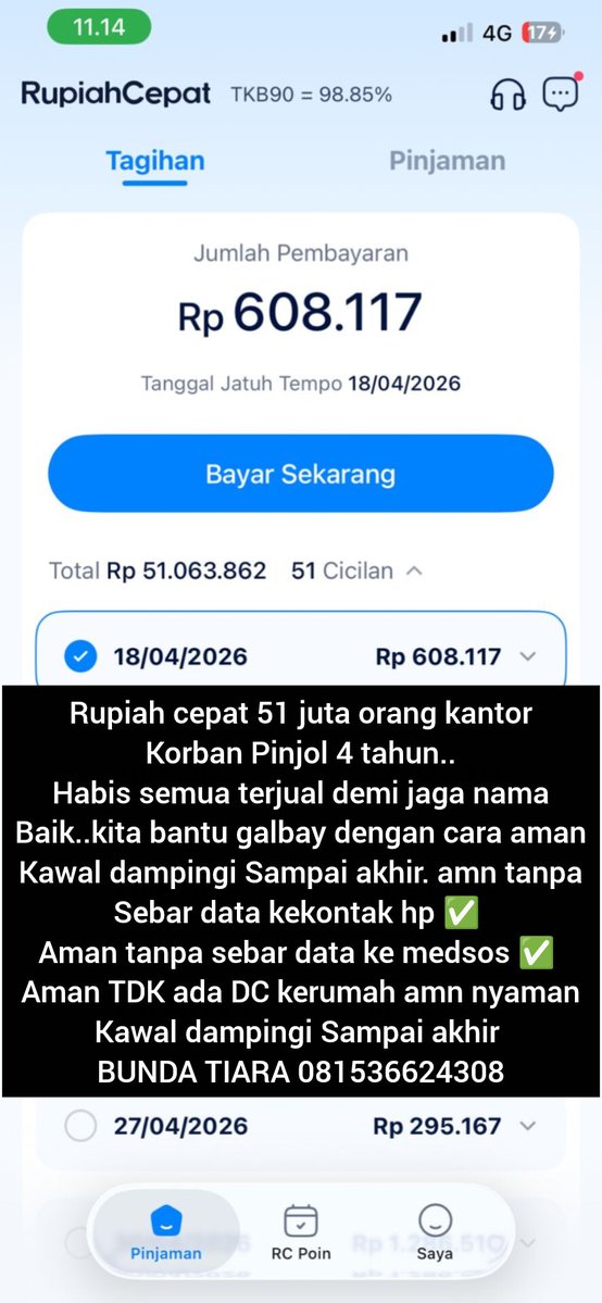Bundatiara011's tweet image. Rupiah cepat 51 JT PNS korban pinjol 
Sampai 20 apk 
Menumpuk sampai jual mobil 
Jangan sampai terjadi pada kalian 

#pinjol 
#korbanpinjol 
#pinjamanonline