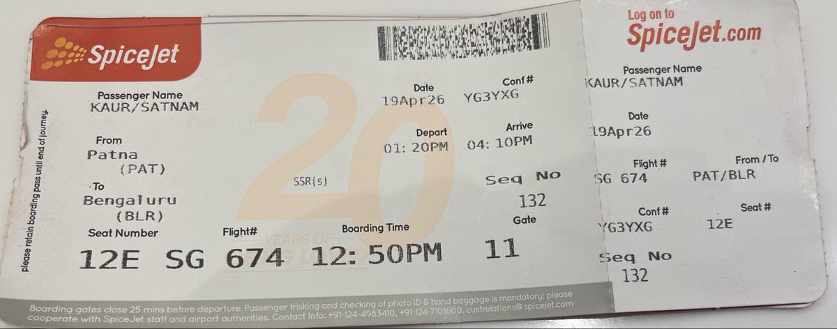 NawalKishore5's tweet image. @flyspicejet Lost baggage reported on  [19/04/2026] (Flight: [SG674], BIR: ([2514]). It has been 7  days with no update or response.

Request immediate status and delivery update. Escalating to @DGCAIndia.

@MoCA_GoI 
#SpiceJet #LostBaggage #CustomerService