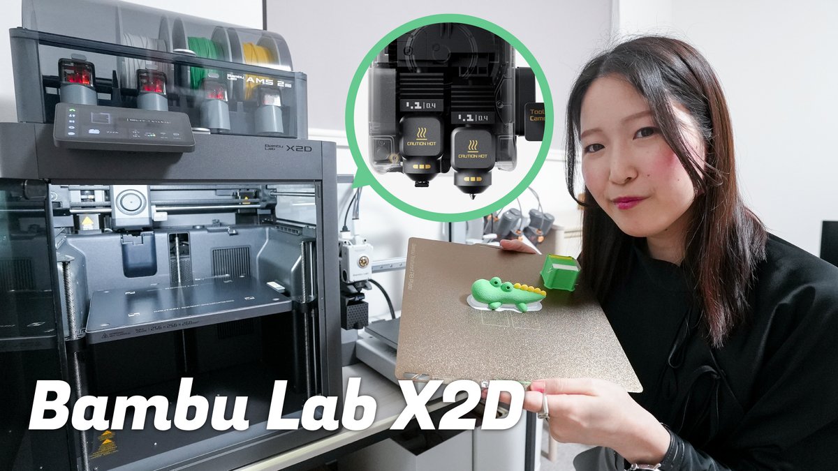 Bambu Lab X2DとA1を比較して色々試してみました！
デュアルノズルの活用法についても触れてます。
詳しくは動画をみてね。

【Bambu Lab X2D】デュアルノズルの実力は！？iPadで作ったフィギュアがA1より綺麗に…！
youtu.be/t92u991406Q