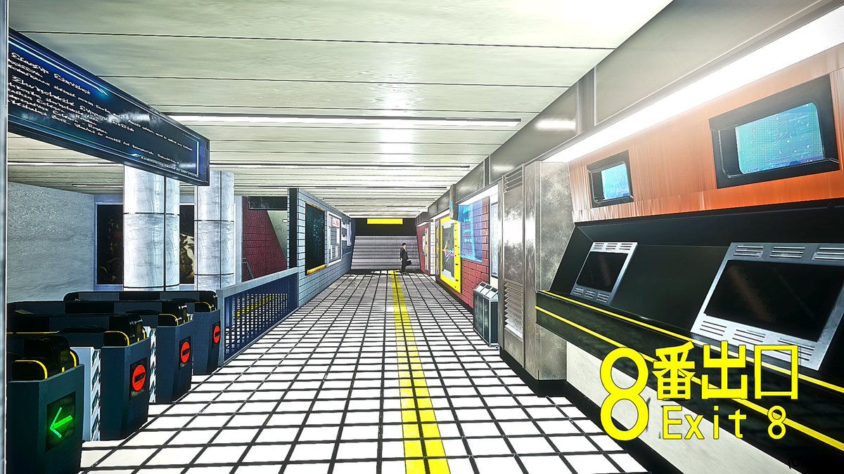 #PSO2NGS
#クリエイティブスペース

16個目のスペース…

8番出口の再現クリスペ、完成しました！

異変の数は37個あります。

是非遊びにきてください。

SHIP4
Space Name : 8番出口 NGS ( EXIT8 )
Space Number : 405065  605591
Space Tag : 8番出口　ホラー　ray