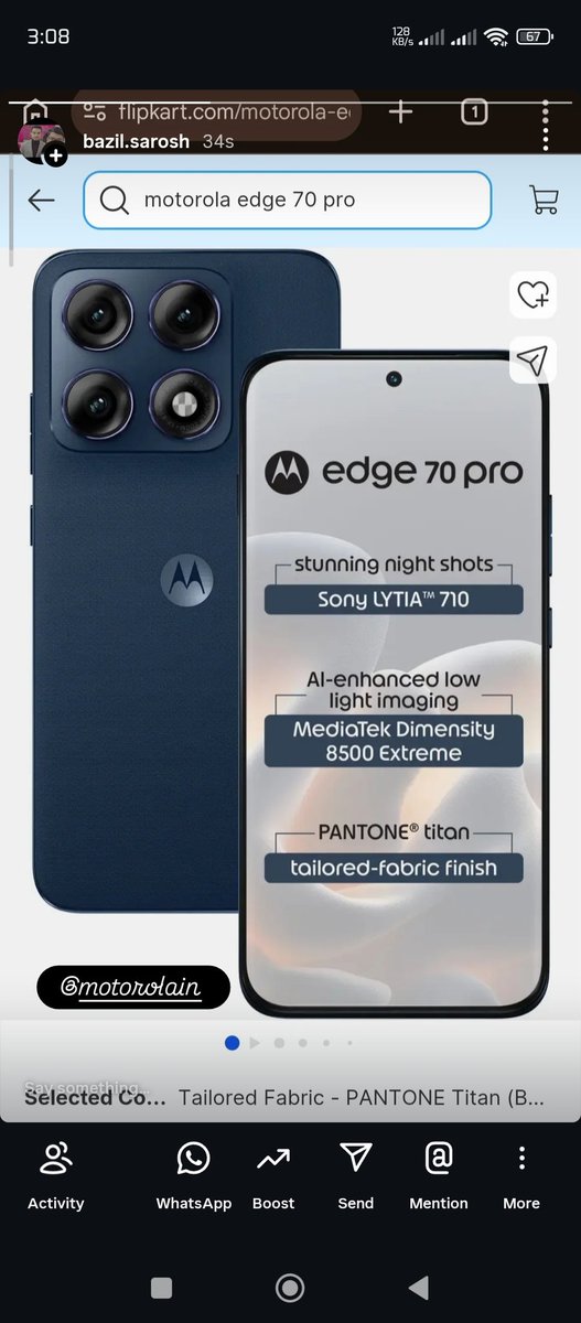 sarosh_bazil123's tweet image. My favourite colour is - Pantone Titan (tailored fabric finish)
All steps done ✅ 
#MotorolaEdge70Pro #SeizeTheNight #ContestAlert
@motorolaindia

Tagging 👇 
@Ankur_Raj_9168 @SunilBh97365556 @banerjee_05 @Chakraborty105 @dhruvin_0007